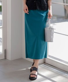 ANY SIS 【UVケア ・ストレッチ・洗える】2WAYジョーゼットジャージーナロー スカート