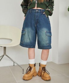 WEGO ヴィンテージウォッシュカーゴハーフパンツ