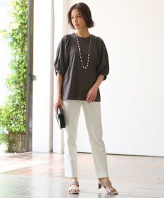 自由区 【洗える・XSサイズあり】ハイツイストポンチボリューム袖 カットソー