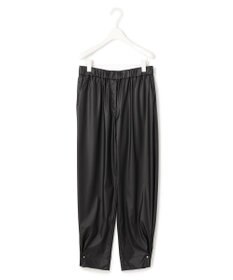 ICB 【洗える】 ライトフェイクレザー バレルパンツ