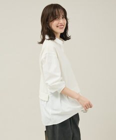 Green Parks カットモールドッキングシャツチュニック