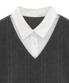 Green Parks カットモールドッキングシャツチュニック