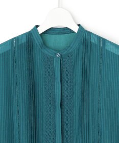 23区 【先行予約/WEB&一部店舗限定】レースピンタック フレンチスリーブ ブラウス