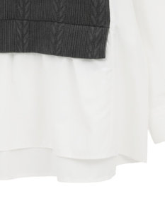 Green Parks カットモールドッキングシャツチュニック