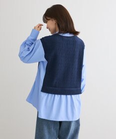 Green Parks カットモールドッキングシャツチュニック