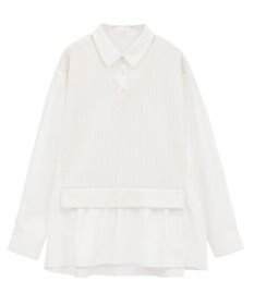 Green Parks カットモールドッキングシャツチュニック