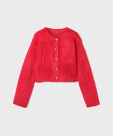 GRACE CONTINENTAL フェザーショートニットカーディガン