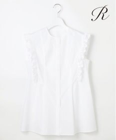 23区 L 【R(アール)】THOMAS MASON フリル ノースリーブブラウス