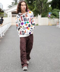 WEGO 総柄BIGプルパーカー