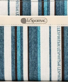 LeSportsac TECH WALLET WRISTLET/ティールグリーンストライプ