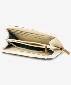 LeSportsac TECH WALLET WRISTLET/ティールグリーンストライプ