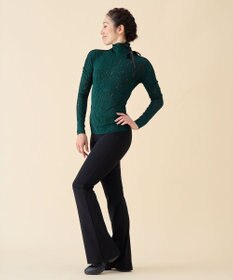 Chacott 【ノーソーイングニット】サイドリボンハイネックニットトップ