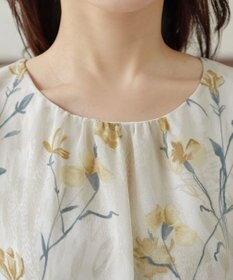 Tiaclasse 【小倉優子さん着用・洗える】大花柄シフォンワンピース