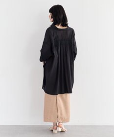 YECCA VECCA リブMIXシアーオーバーシャツ