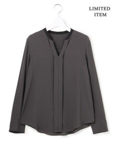 ICB L 【6/12-6/28期間限定・受注生産・WEB限定】BackSatinAmunzen キーネックブラウス