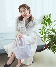 Maison de FLEUR ブランドロゴフリルハンドルトートSバッグ