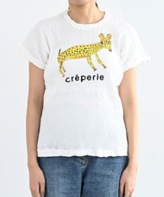 crêprie tsumori chisato creperie HAND PRINT T-SHIRT LEOPARD クレプリ レオパートプリント ドルマンTシャツ
