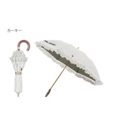 MOONBAT POLO RALPH LAUREN 晴雨兼用日傘 折りたたみ傘 ストライプフリル／遮光 遮熱 UV