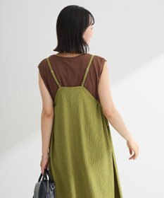 Green Parks 表面感脇リボンキャミワンピース