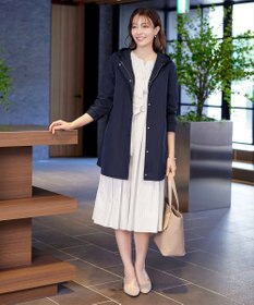 Tiaclasse 【洗える】ベルト付きストライプワンピース