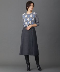 J.PRESS LADIES 【洗える】アーガイルツイン ニット