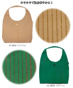 ROOTOTE 1061【ラメ糸ミックス-A4収納】LT.ラウンド.グリンプス.ニット-A
