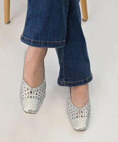 APOM レザーメッシュパンプス30