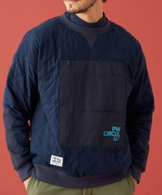 PW CIRCULUS 【裏地付き/防寒】【MEN】キルティングスエットプルオーバー