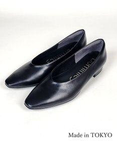 Dominic3 ディープカット レザーパンプス
