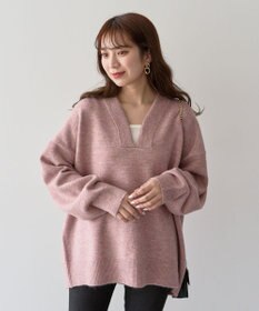 Green Parks ・Ｐｅｔｉｔ　Ｆｌｅｕｒ　深Ｖネックニットチュニック