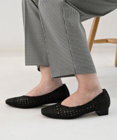APOM レザーメッシュパンプス30