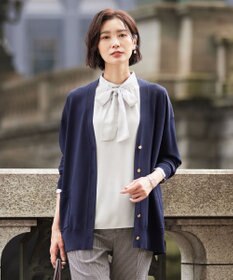 J.PRESS LADIES S 【洗える】レーヨンエリートストレッチ Vネック カーディガン