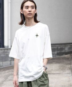 WEGO 【ユニセックス着用ITEM/綿100%/SMLサイズ展開】リラックスフィットワンポイントT（S）