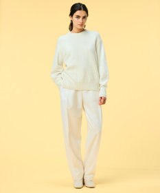 BEIGE， 【洗える】BERTAINA /  配色リンキングクルーネックニット