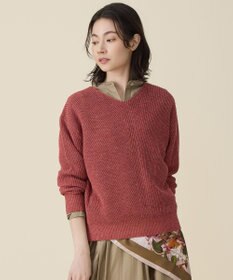 自由区 L リネンミドルゲージプルオーバー ニット