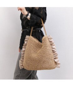 UNBILLION カシュカシュ cachecache / サイドフリルワンンハンドルトート カゴバッグ