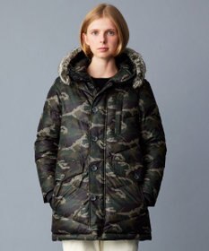 JOSEPH ABBOUD MOUNTAIN 【ECOファー/撥水/9ポケット】カモフラージュ ダウン コート