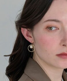 Phoebe 〈金属アレルギー対応〉モーションリングパールピアス/ニッケルフリー/大ぶり/存在感◎/主役級