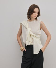 GRACE CONTINENTAL レイヤードニットトップ