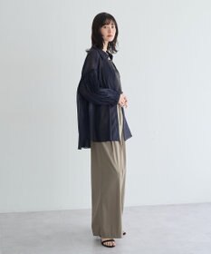 YECCA VECCA 綿麻シアーボリュームギャザーシャツ