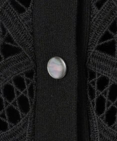 23区 L 【洗える】エンブロイダリーレース カーディガン