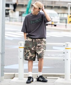 WEGO 【ウエストゴム】イージーバギーカーゴショーツ