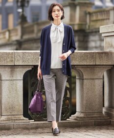 J.PRESS LADIES S 【洗える】レーヨンエリートストレッチ Vネック カーディガン