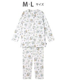 WACOAL ワコール_リラックス＆スリープ パジャマ キルトニット素材(本体) あったか 長袖 長ズボン ミントン レディース NDW458 /ワコール