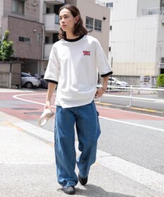 WEGO モチーフ刺繍リンガーT