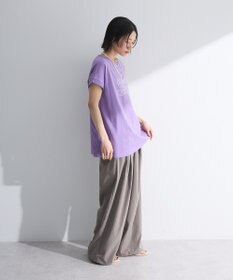 Green Parks フレンチスリーブ筆記体ロゴチュニック