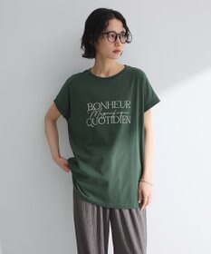 Green Parks フレンチスリーブ筆記体ロゴチュニック