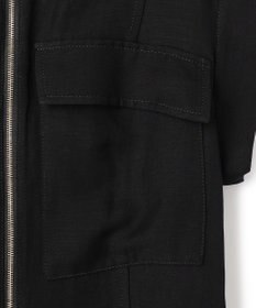 BEIGE， BERNARD / リネン混 フロントジップ スタンドカラードレス