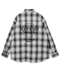 WEGO 【ユニセックス着用ITEM】グラフィックオンブレチェックシャツ（LS）