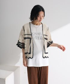 Green Parks フレンチスリーブ筆記体ロゴチュニック